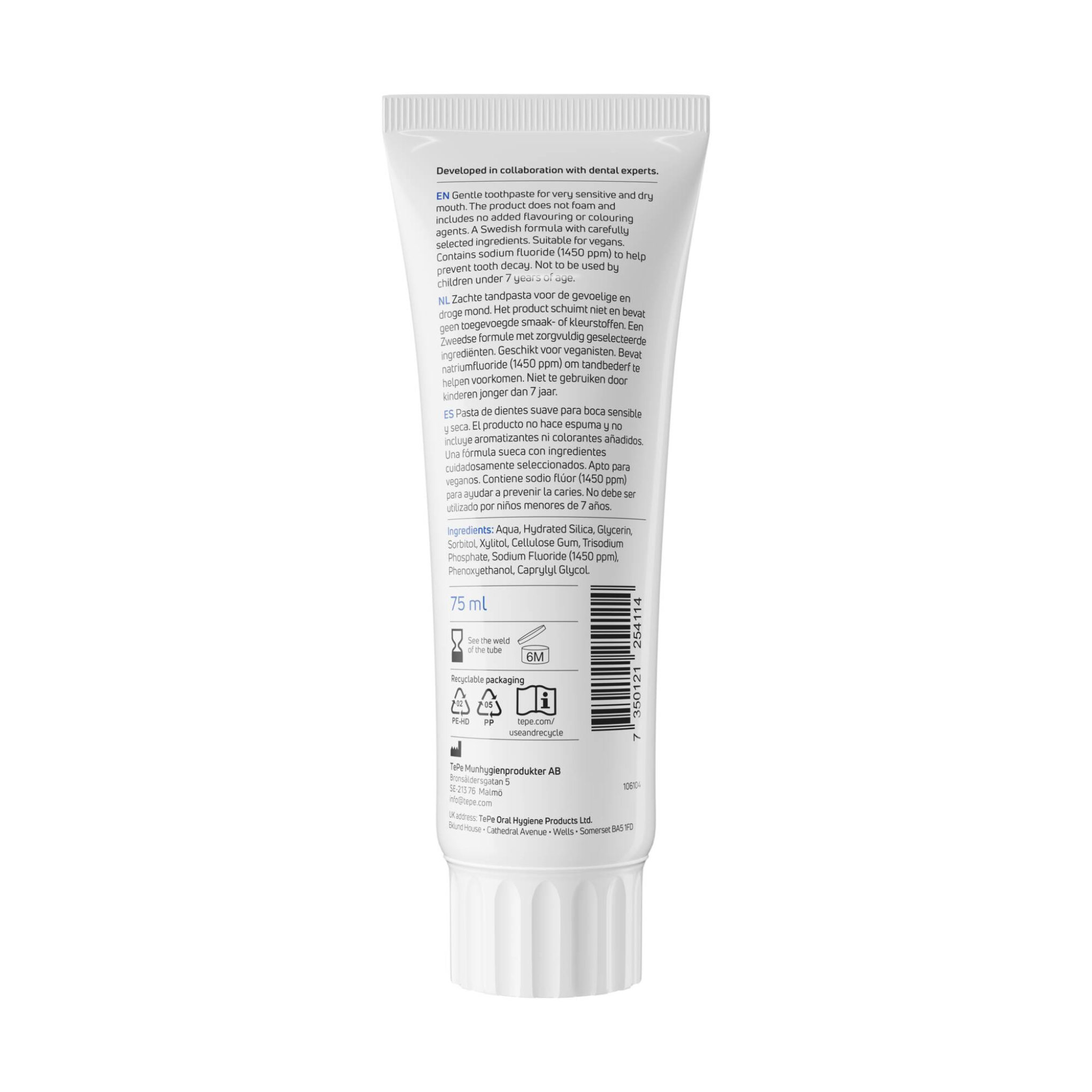 TePe Pure Toothpaste - Unflavoured – TePe Direct